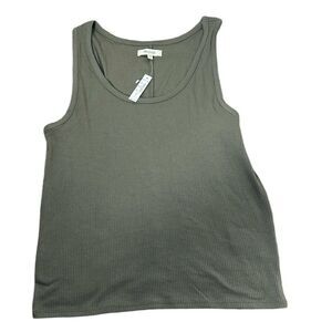 Madewell Ribbed Tank Top Size XL Army Green NWT